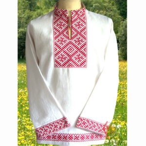 Славянская Рубаха Перунов цвет (средний подол)