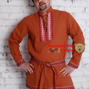 Славянская рубаха Бурый медведь